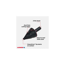 Step Drill Bit - 7/8" Dia Min Hole - 1-7/32" Dia Max Hole