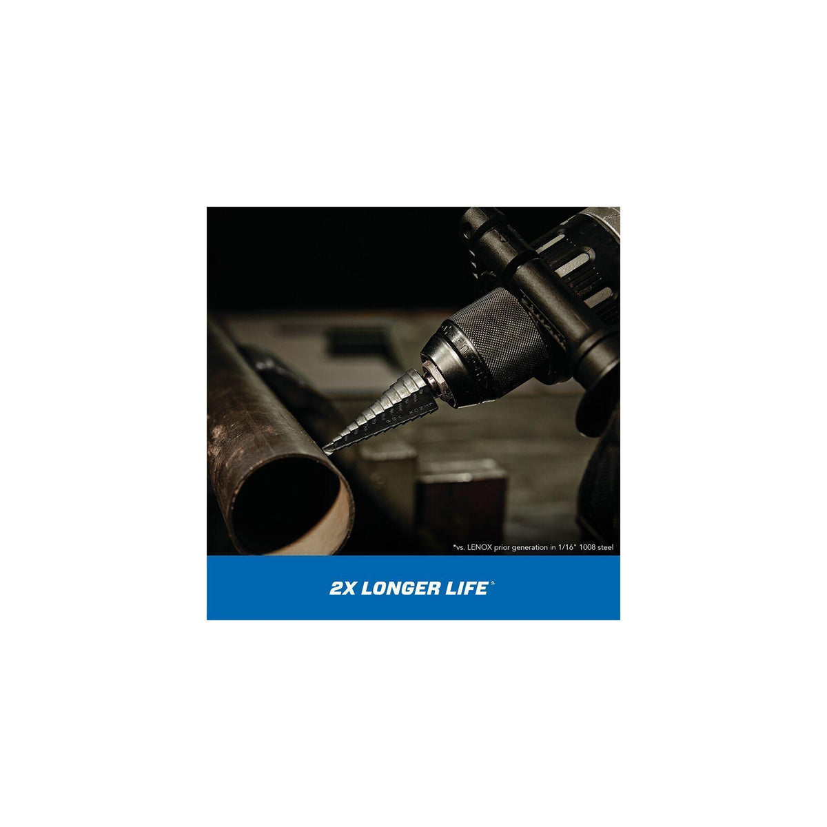 Step Drill Bit - 7/8" Dia Min Hole - 1-7/32" Dia Max Hole