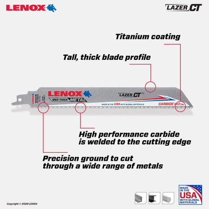 Reciprocating Saw Blade - 9" L x 1" W - 10 TPI
