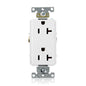 Self Grounding Straight Blade Duplex Receptacle - White