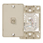 Leviton® 40214-I Modular Screw Terminal Telephone Wall Jack With Plastic Base, 1 Gangs, 3 in W, Plastic, Box Mount