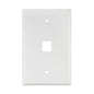 Leviton® QuickPort® 41091-1WN Midway Size Wallplate, 1 Gang, 3.13 in W, Nylon, Surface Mount