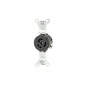 Grounding Single Locking Receptacle - Black - 125 V AC