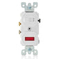 Leviton® 5226-W Duplex Grounding AC Combination Switch, 120/125 V AC, 15 A