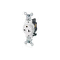 Grounding Narrow Body Straight Blade Receptacle - White