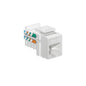 Leviton® 5EHOM-RW5 IDC Snap-In Connector, Cat 5e Module, Flush Mounting, Plastic, White