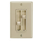 Leviton® Decora® SureSlide® 6630-I Dual Quiet Electro-Mechanical Fan Speed Control Dimmer, 120 VAC, 1.5 A, 1 Pole, Ivory