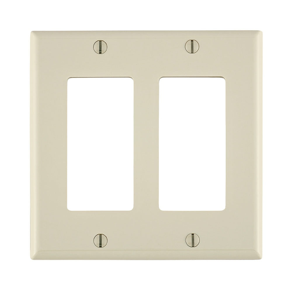 Standard Size Wall Plate - Thermoplastic - 2 Gangs