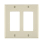 Standard Size Wall Plate - Thermoplastic - 2 Gangs