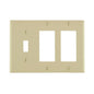 Standard Size Combination Wall Plate - Ivory - Thermoset