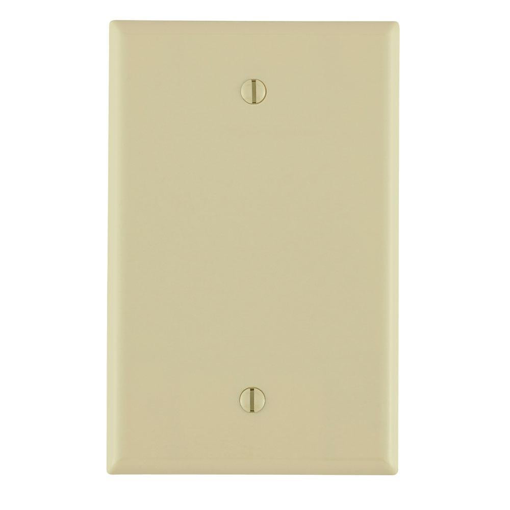 Midway Size Blank Wall Plate - Thermoset Plastic - 1 Gangs