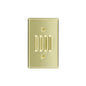 Leviton® 81079 Standard Size Louver Wall Plate, 1 Gangs, 2-3/4 in W x 4-1/2 in H, Brass