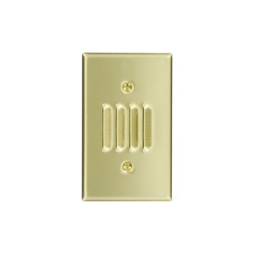 Standard Size Louver Wall Plate - Brass - 1 Gangs