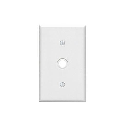 Leviton® 88018 Standard Size Traditional Wallplate, 1 Gang, 2-3/4 in W, Thermoset, Box Mount