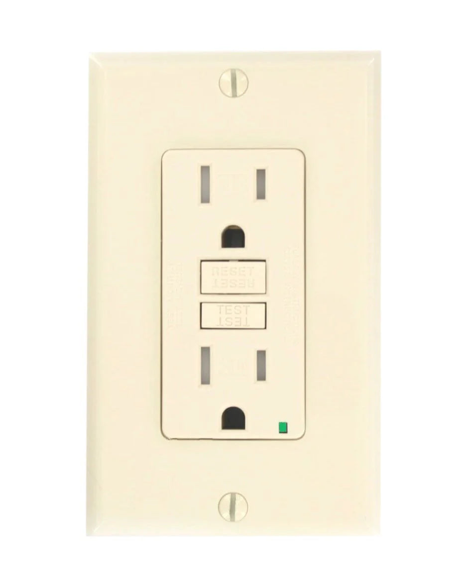 LIGHT ALMOND GFCI OUTLET TR