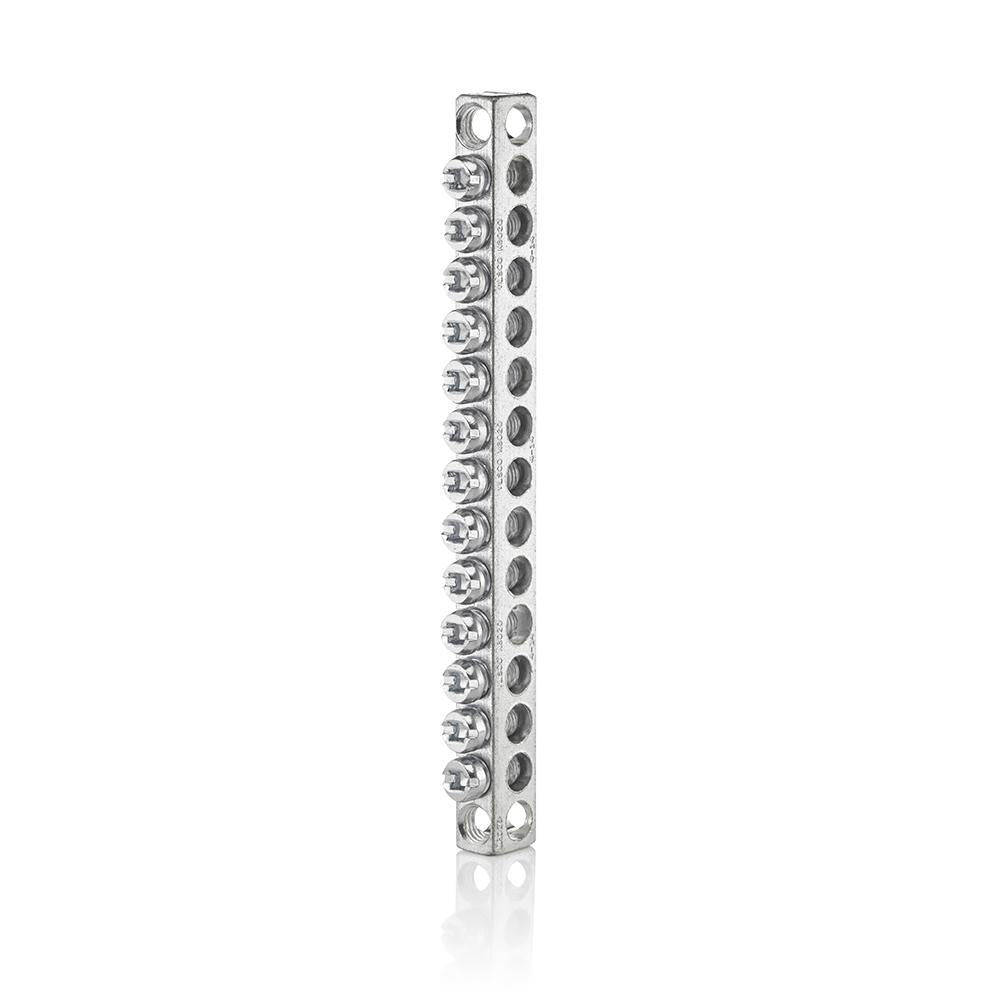 Leviton® LGBKT Circuit Breaker Ground Bar Kit, For Use With Main Circuit Breaker and Load Center Panels, 14 to 4 AWG, 11-Position, Gray