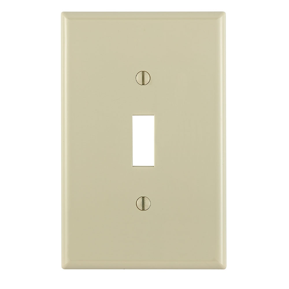 Midway Size Traditional Wall Plate - Ivory - 1 Gangs