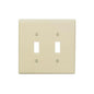Leviton® PJ2-I Midway Size Traditional Wall Plate, 2 Gangs, 4.94 in W x 4.875 in H, Thermoplastic, Ivory