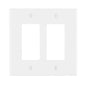 Leviton® Decora® PJ262-W Midway Sizes Wall Plate, 2 Gangs, 4.94 in W x 4.88 in H, Thermoplastic, White