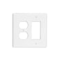 Midway Size Combination Wall Plate - 2 Gangs - Thermoset