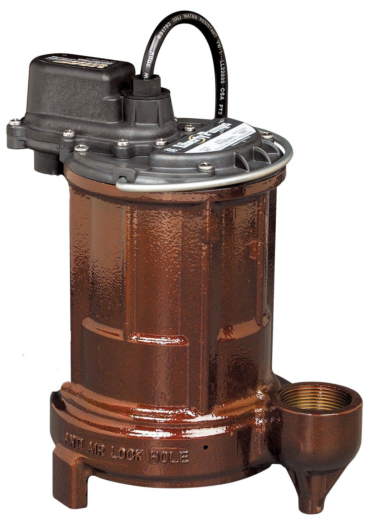 Liberty Pumps® EV250, 45 gpm Flow Rate, 1/3 hp, Cast Iron