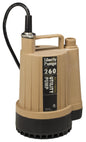 Liberty Pumps® 260-2 Manual Submersible Utility Pump With 25 ft L Power Cord, 15 gpm Flow Rate, 3/4 in NPT Outlet, 2 A, 115 V AC, 30 ft Max Suction Lift