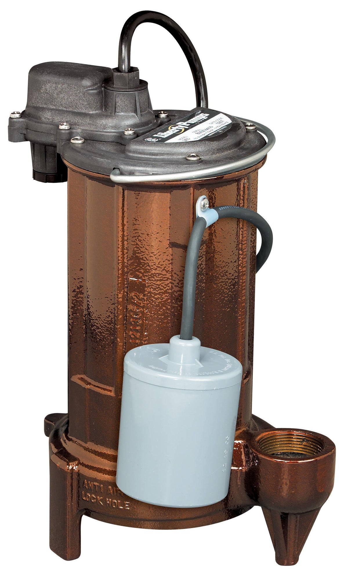 Liberty Pumps® 283-3 280, 63 gpm Flow Rate, 1-1/2 in Outlet, 1 Phase , 1/2 hp, Cast Iron