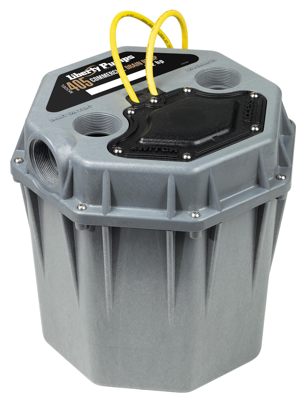 Liberty Pumps® 405/A-EYE 405, 54 gpm Flow Rate, 2 in FNPT Inlet x 2 in FNPT Outlet, 1 Phase , 1/2 hp, Polypropylene