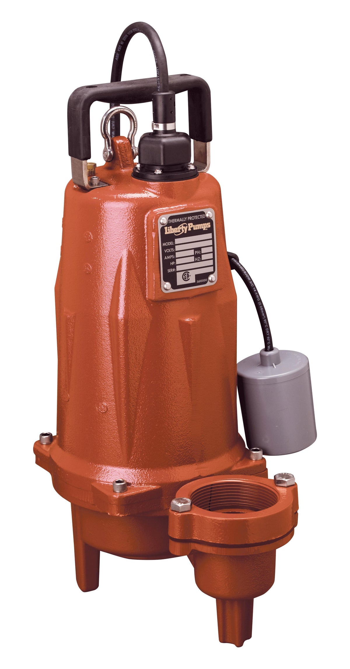 Liberty Pumps® LEH152A2-2 LEH50, 1-1/2 hp, 208 to 230 V AC, 2 in Flanged Outlet, Cast Iron, 15 A Full Load/53 A Locked Rotor, 1 Phase