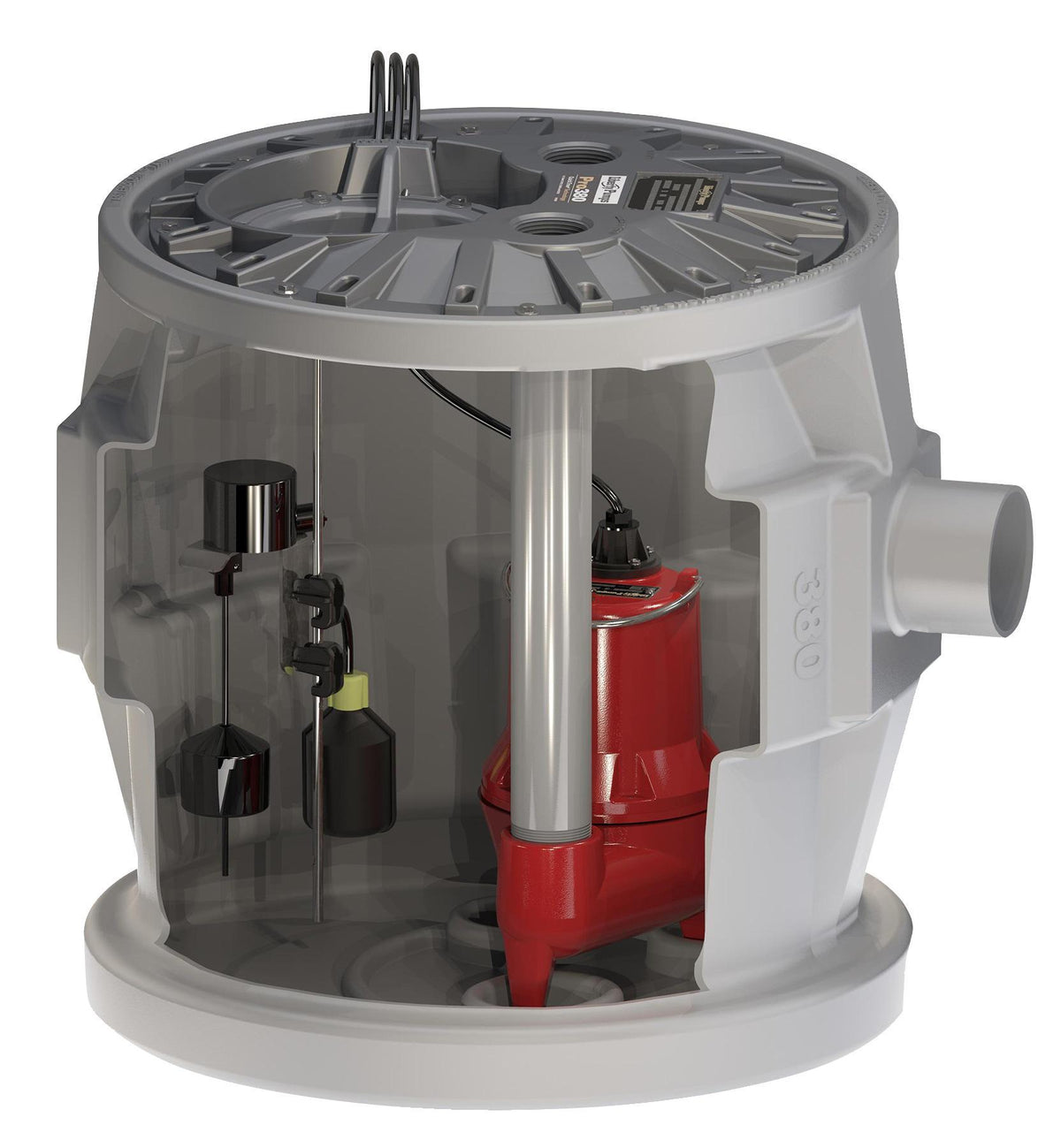 Liberty Pumps® P382LE41V/A2-EYE Pro380, 2 in Discharge Pipe, 4/10 hp, 115 V AC, 1 Phase , Polyethylene, 1725 rpm Motor
