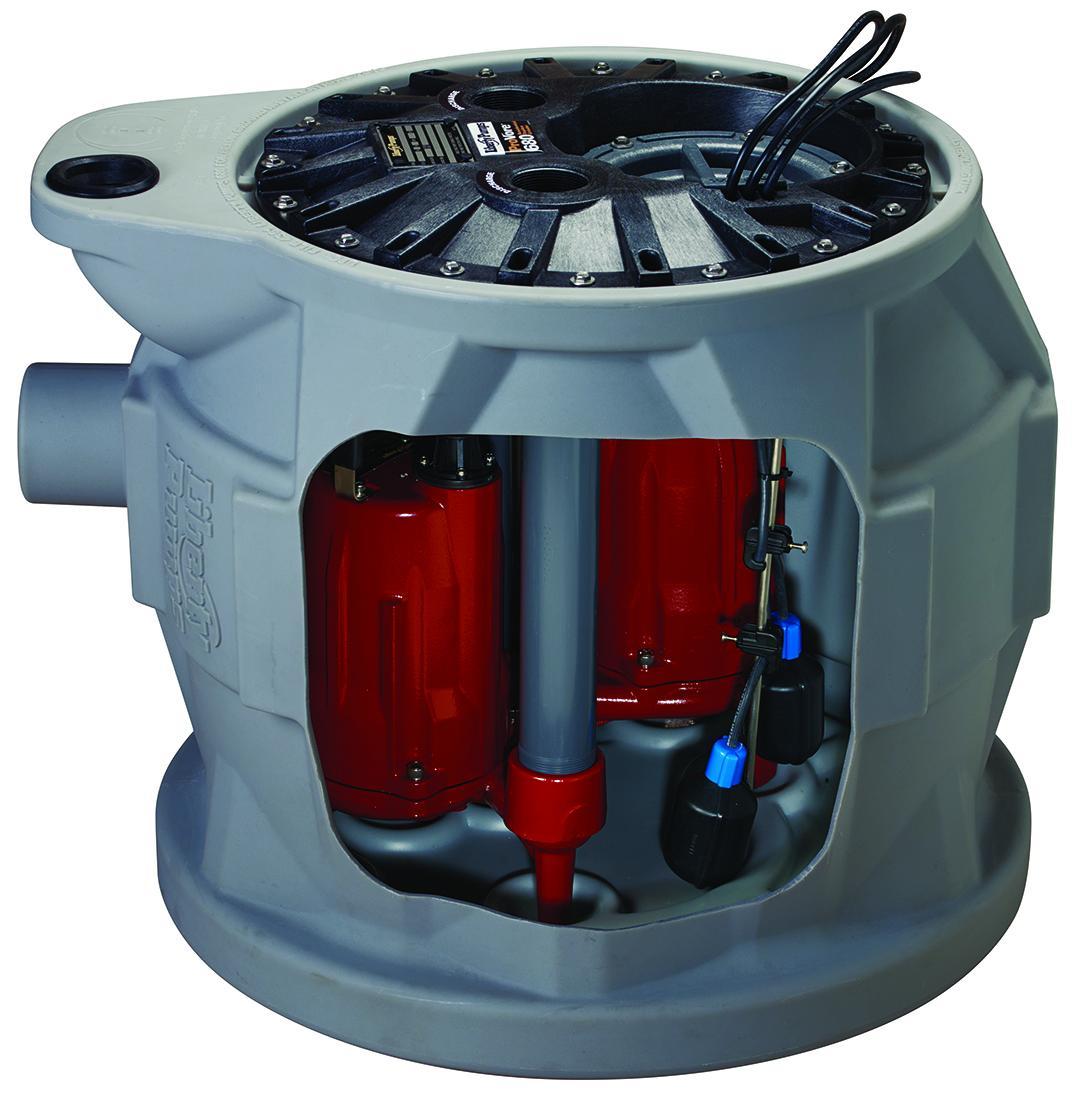 Liberty Pumps® P682XLE51 Pro680, 2 in Discharge Pipe, 2 in Solid Handling, 1/2 hp, 115 V AC, 1 Phase , Polyethylene, 1725 rpm Motor