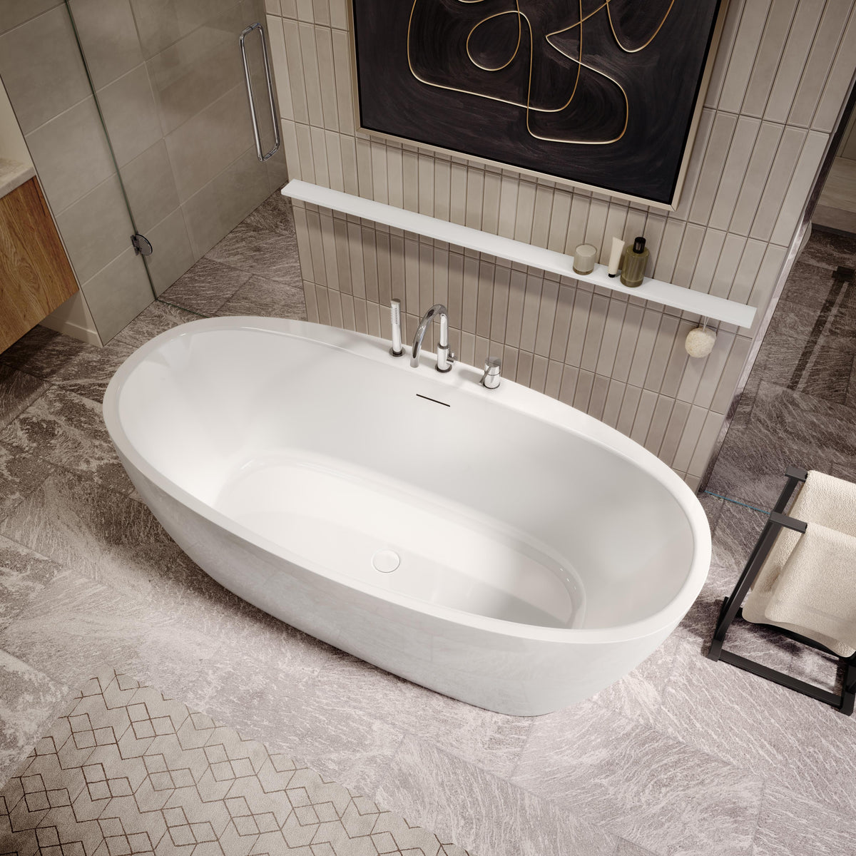 Hatto - 1-Piece Bathtub - 67" - Freestanding