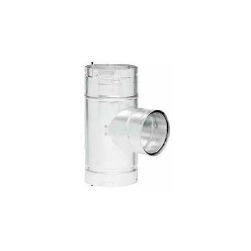 METAL-FAB® 5M4ST3 MST Vent Tee, Aluminum/Steel, 5 x 4 x 3 in Dia 18.5 in L 18.5 in W, Galvanized, 26, 30 ga, Domestic