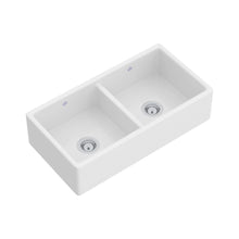 SHAKER 35 DOUBLE BOWL SINK WH
