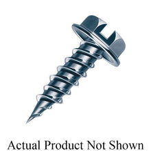 Malco® Zip-In® HW8X3ZWG Self-Piercing Register Screw, #8, 3 in OAL, Hex Washer Head, Slotted Drive, Zinc Plated, Tapered Point