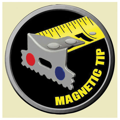 Magnetic Tip Measuring Tape - 25 ft L x 1" W Blade