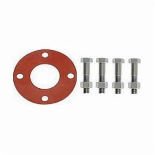 Matco-Norca™ GSFFG4 GSFFG Full Face Bolt and Gasket Set, For Use With Hot and Cold Water, Air and Neutral Fluid, 4 in Nominal Pipe, Rubber, Red, Domestic