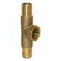 1" Brass Tee - Insert x Insert x FNPT