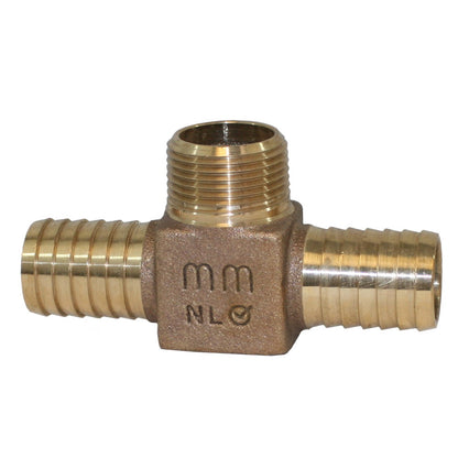 1" Bronze Tee - Insert x Insert x MNPT