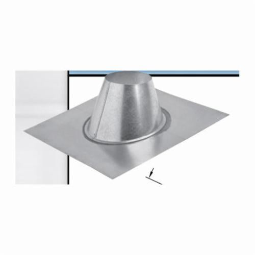 METAL-FAB® 4MF MF Series Adjustable Roof Flashing, Aluminum, 4 in Pipe, 14.63 in W x 14.63 in L Base, Domestic