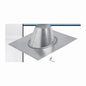 METAL-FAB® 4MF MF Series Adjustable Roof Flashing, Aluminum, 4 in Pipe, 14.63 in W x 14.63 in L Base, Domestic