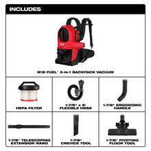 Milwaukee® 0895-20 Backpack Vacuum Cleaner, 1 gal Tank, 18 V