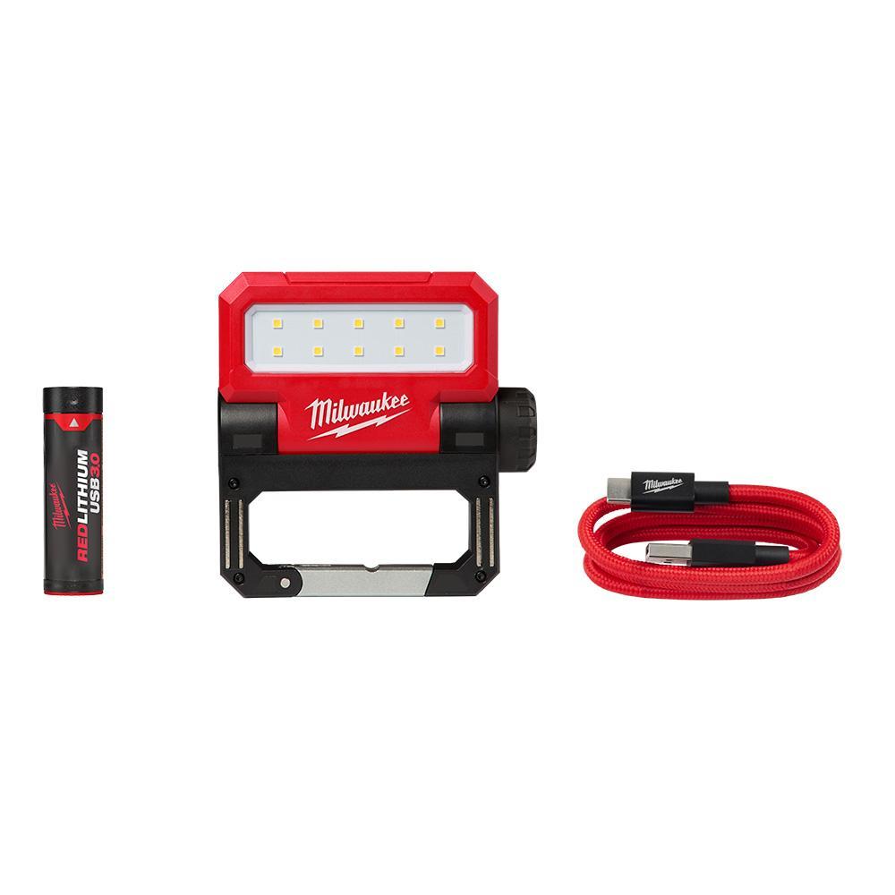 USB Rechargeable Pivoting Flood Light - Aluminum - LED Lamp