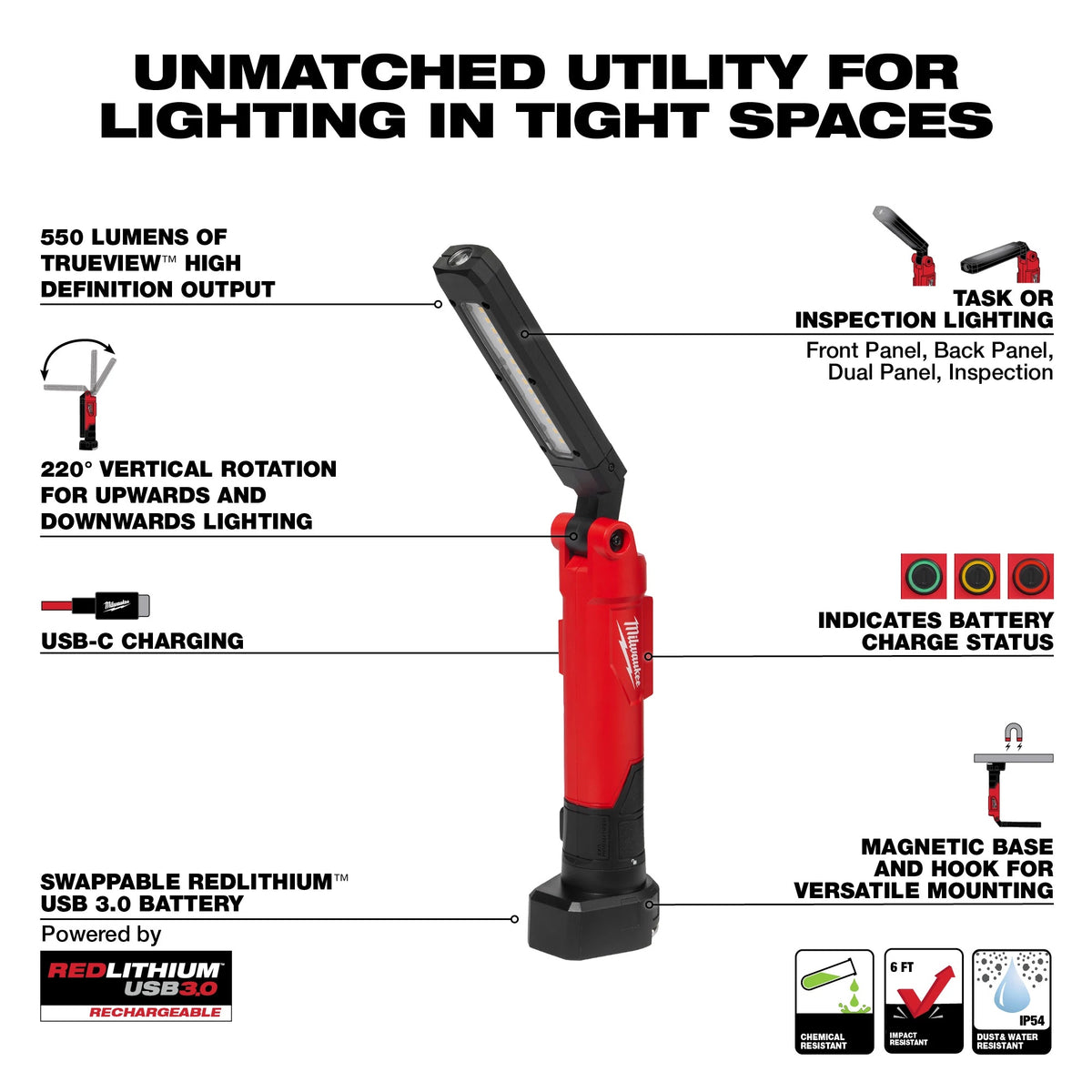 Redlithium - Portable Stick Light - Polycarbonate - 4 V