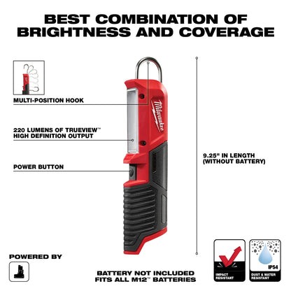 Rechargeable Cordless Stick Light - Bare Tool - 12 V DC