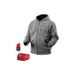 Milwaukee® M12™ 2373-XL 2373 Cordless Heated Hoodie Kit, XL, Gray/Black, Cotton Blend/Waffle Weave Thermal Polyester, 56 in Chest