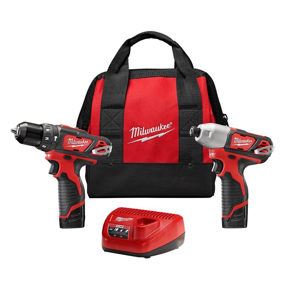 M12 2-Tool Cordless Combination Kit - 12 V DC - 6 Pieces