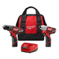 M12 2-Tool Cordless Combination Kit - 12 V DC - 6 Pieces