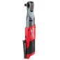 Milwaukee® M12 FUEL™ 2558-20 Bare Tool Cordless Ratchet, 1/2 in Drive, 60 ft-lb Torque, 0 to 175 rpm Speed, 12 V DC, Li-Ion Battery, 3.8 in OAL