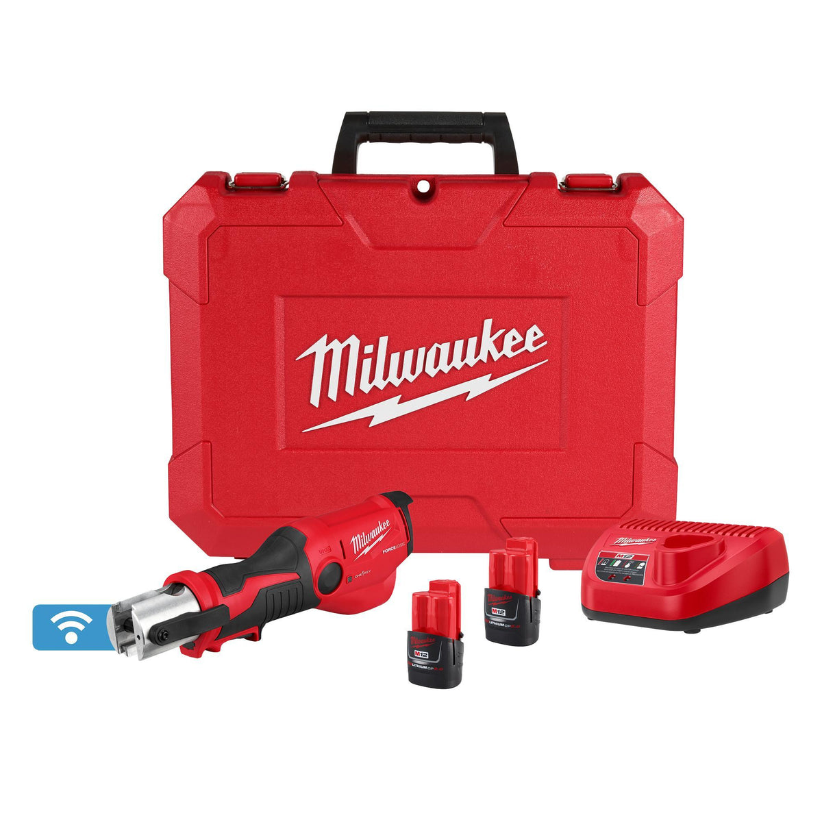 Milwaukee® 2573-20 Press Tool Kit, For Use With All M12 Batteries & Chargers‚Äã, Plastic/Steel/Rubber